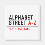 Alphabet  Street  Magnets (more shapes)