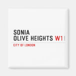Sonia olive heights  Magnets (more shapes)