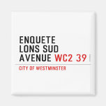 enquete  lons sud  avenue  Magnets (more shapes)