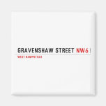 Gravenshaw Street  Magnets (more shapes)