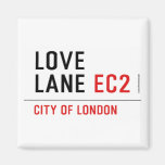 Love lane  Magnets (more shapes)