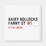 hairy bollocks fanny st  Magnets (more shapes)