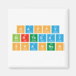 Happy
 Birthday
 Shannon  Magnets (more shapes)