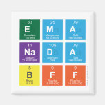 ema
 nada
 bff  Magnets (more shapes)