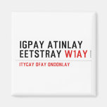 Igpay Atinlay Eetstray  Magnets (more shapes)