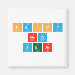 Happy
 New
 Year  Magnets (more shapes)