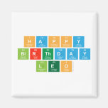 happy 
 birthday 
 LEO  Magnets (more shapes)