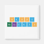 Happy 
 Holidays   Magnets (more shapes)