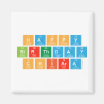 happy
 birthday
 Chiara  Magnets (more shapes)