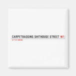 Carpetbagging Shithouse street  Magnets (more shapes)
