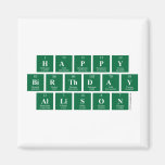 Happy
 Birthday
 Allison  Magnets (more shapes)