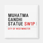 muhatma gandhi statue  Magnets (more shapes)