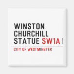 WINSTON CHURCHILL STATUE  Magnets (more shapes)