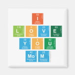 I
 love
 you
 mom  Magnets (more shapes)