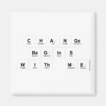 Change 
 Begins 
 With Me  Magnets (more shapes)