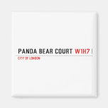 PANDA BEAR COURT  Magnets (more shapes)
