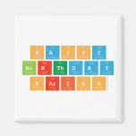 Happy
 Birthday
 Harish  Magnets (more shapes)