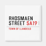Rhosmaen Street  Magnets (more shapes)