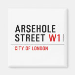 Arsehole Street  Magnets (more shapes)
