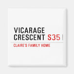 Vicarage Crescent  Magnets (more shapes)
