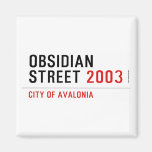 Obsidian Street  Magnets (more shapes)