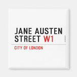 Jane Austen Street  Magnets (more shapes)