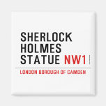 sherlock holmes statue  Magnets (more shapes)