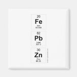 Fe
 Pb
 Zn  Magnets (more shapes)