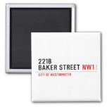 221B BAKER STREET  Magnets (more shapes)