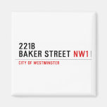 221B BAKER STREET  Magnets (more shapes)