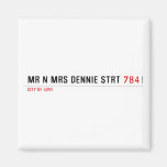 Mr n Mrs Dennie strt  Magnets (more shapes)