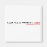 Kaizen Prem sai Apartments   Magnets (more shapes)