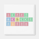 Happy
 Birthday
 Allison  Magnets (more shapes)