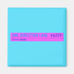 One Direction Lane   Magnets (more shapes)