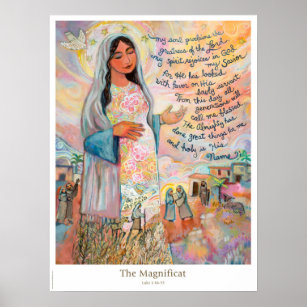 Magnificat (Canticle of Mary) Catholic Poster
