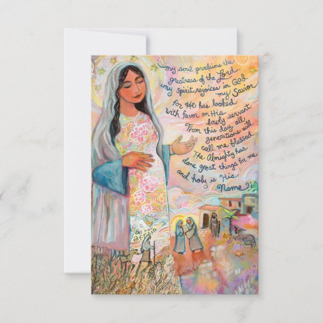 Magnificat Prayer Card, Canticle of Mary (Front)