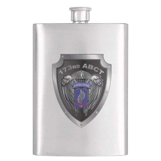 Magnificent 173rd Airborne Brigade Combat Team Flask (Front)