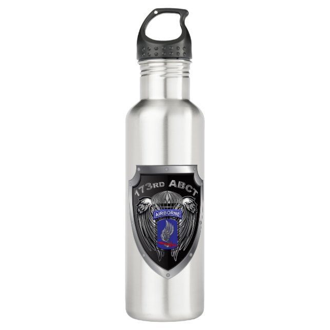 Magnificent 173rd Airborne Brigade Combat Team Stainless Steel Water Bottle (Front)