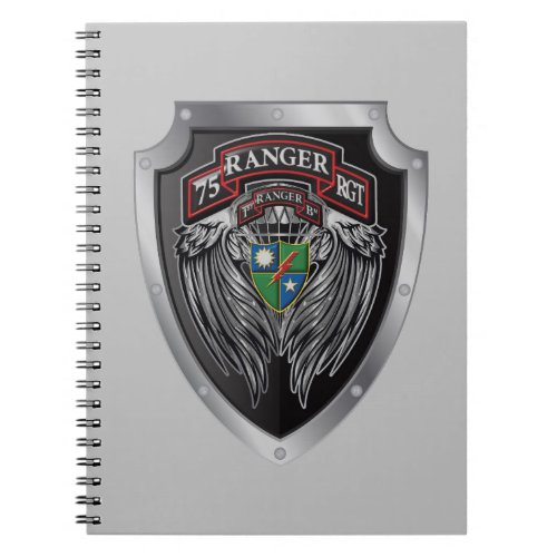 Magnificent 1st Bat 75th Ranger Regimental Scroll Notebook