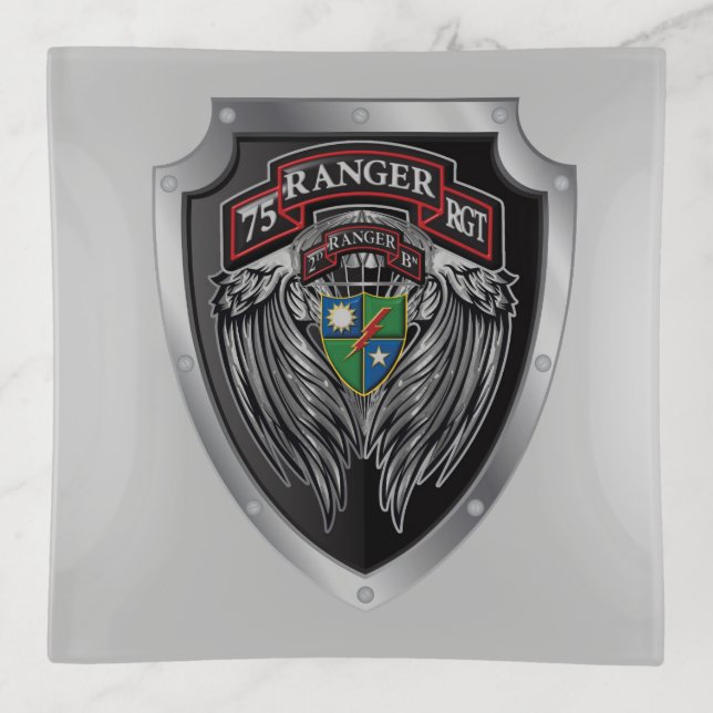 Magnificent 2nd Bat 75th Ranger Regimental Scroll Trinket Tray (Front)