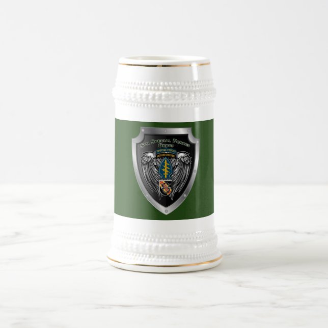 Magnificent 5th Special Forces Group (Airborne) Beer Stein (Center)