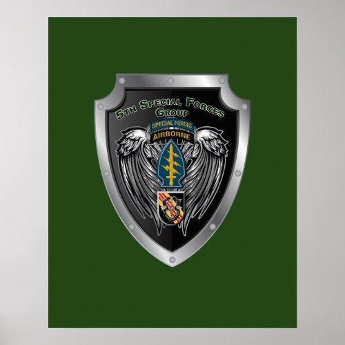 Magnificent 5th Special Forces Group Airborne Poster