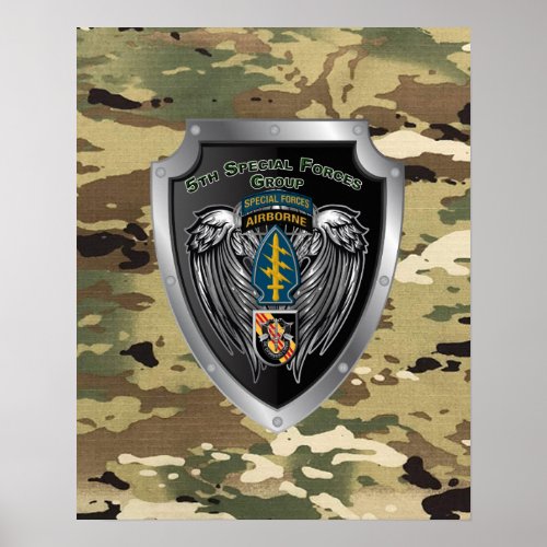 Magnificent 5th Special Forces Group Airborne Poster