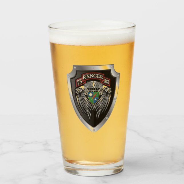 Magnificent 75th Ranger Regimental Scroll Glass (Front Filled)