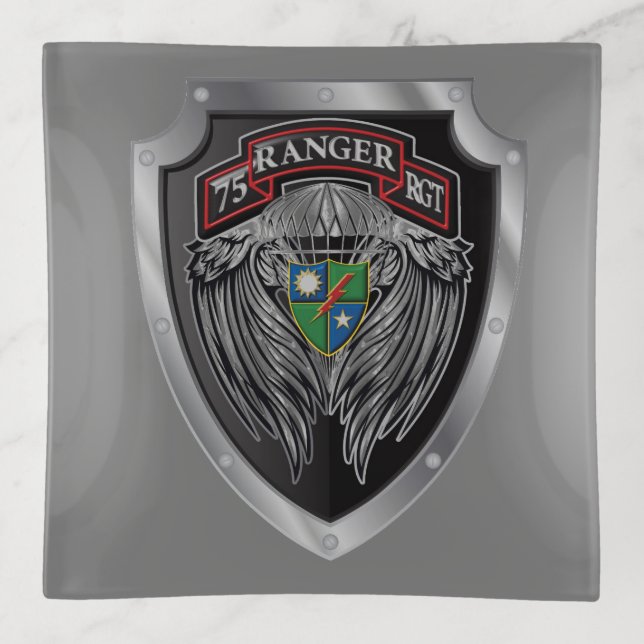 Magnificent 75th Ranger Regimental Scroll Trinket Tray (Front)