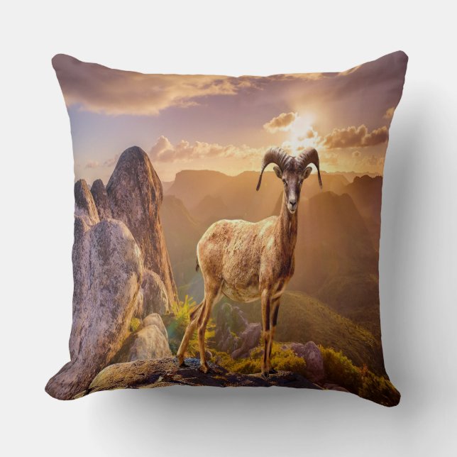 Magnificent Antelope Throw Pillow (Front)