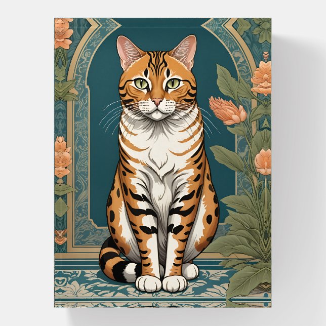 Magnificent Bengal Cat Paperweight (Vertical)