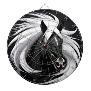 Magnificent Black Horse Dart Board