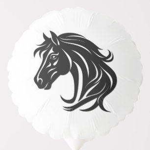 Magnificent Black Horse Head Balloon