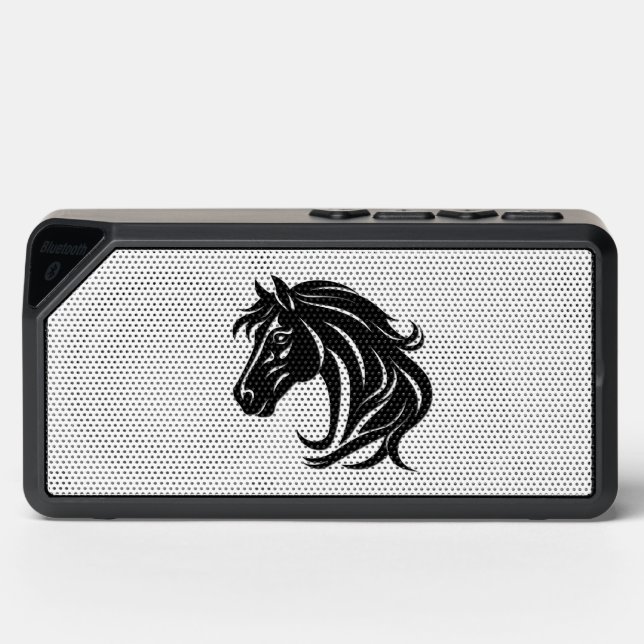 Magnificent Black Horse Head   Bluetooth Speaker (Front)